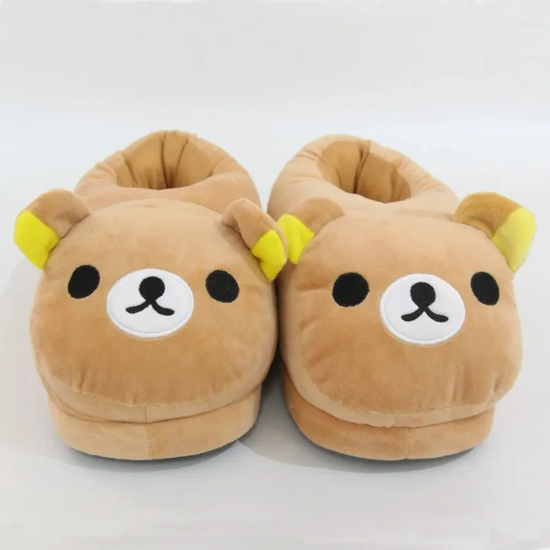 

Winter Women's Cotton Slippers Cute Cartoon Bear Design Cotton Slippers Plush Warm Home Cotton Slippers for Women Zapatos Mujer