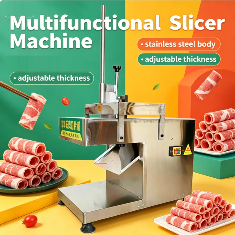 

Blade Electric Food Slicer Grinder Home Meat Slicer Machine Commercial Deli Meat Cheese Beef Mutton Turkey Cutter