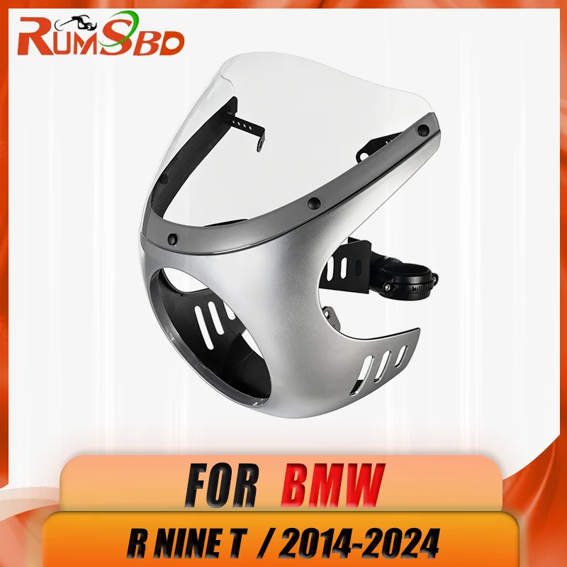 Motorrad-Windschutzscheibe Frontscheinwerfer-Abdeckung Verkleidung für BMW R NINE T 2014-2024 2023 2022 2021 Langlebiger Schutz