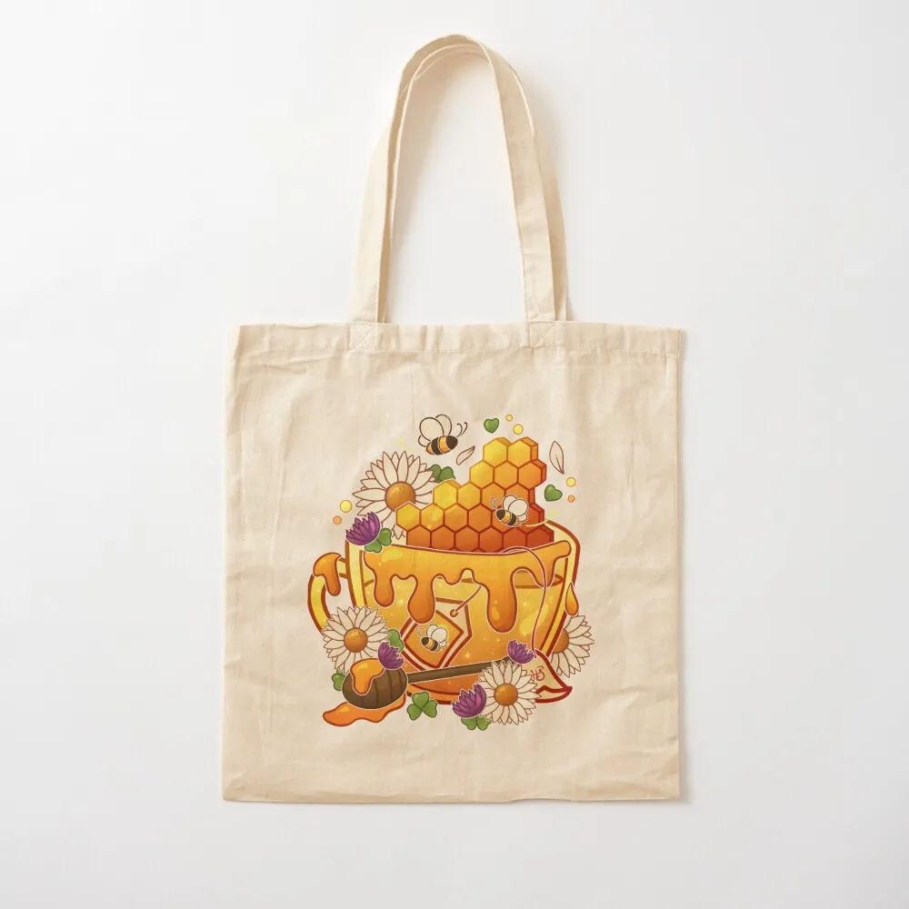 Honeycomb Teacup Tote Bag Women's shopping bag Canvas stote bag Big women