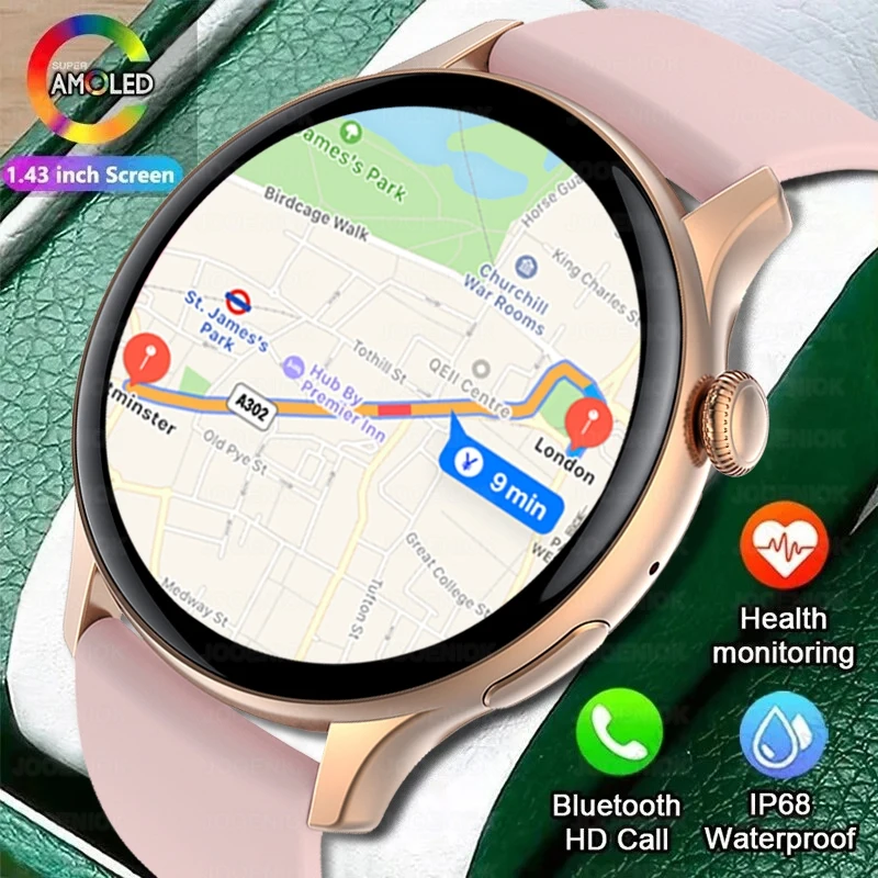 

For Xiaomi GPS Sports Smart Watch 1.43 inch AMOLED HD Ladies Watches Screen Always Display Time Bluetooth Call Smartwatch Women