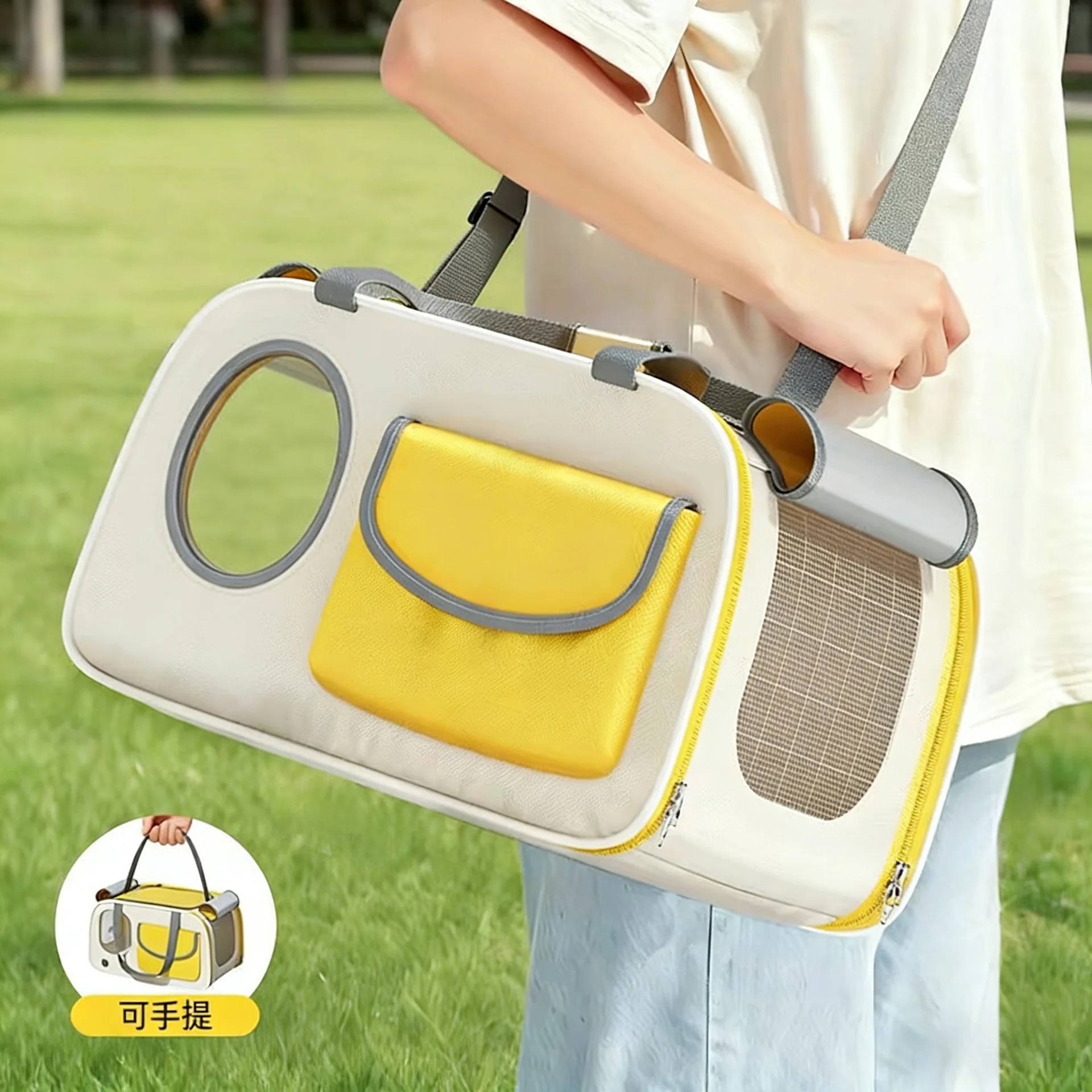 Mochila de transporte transpirable para gatos y perros en exterior - imagen 2