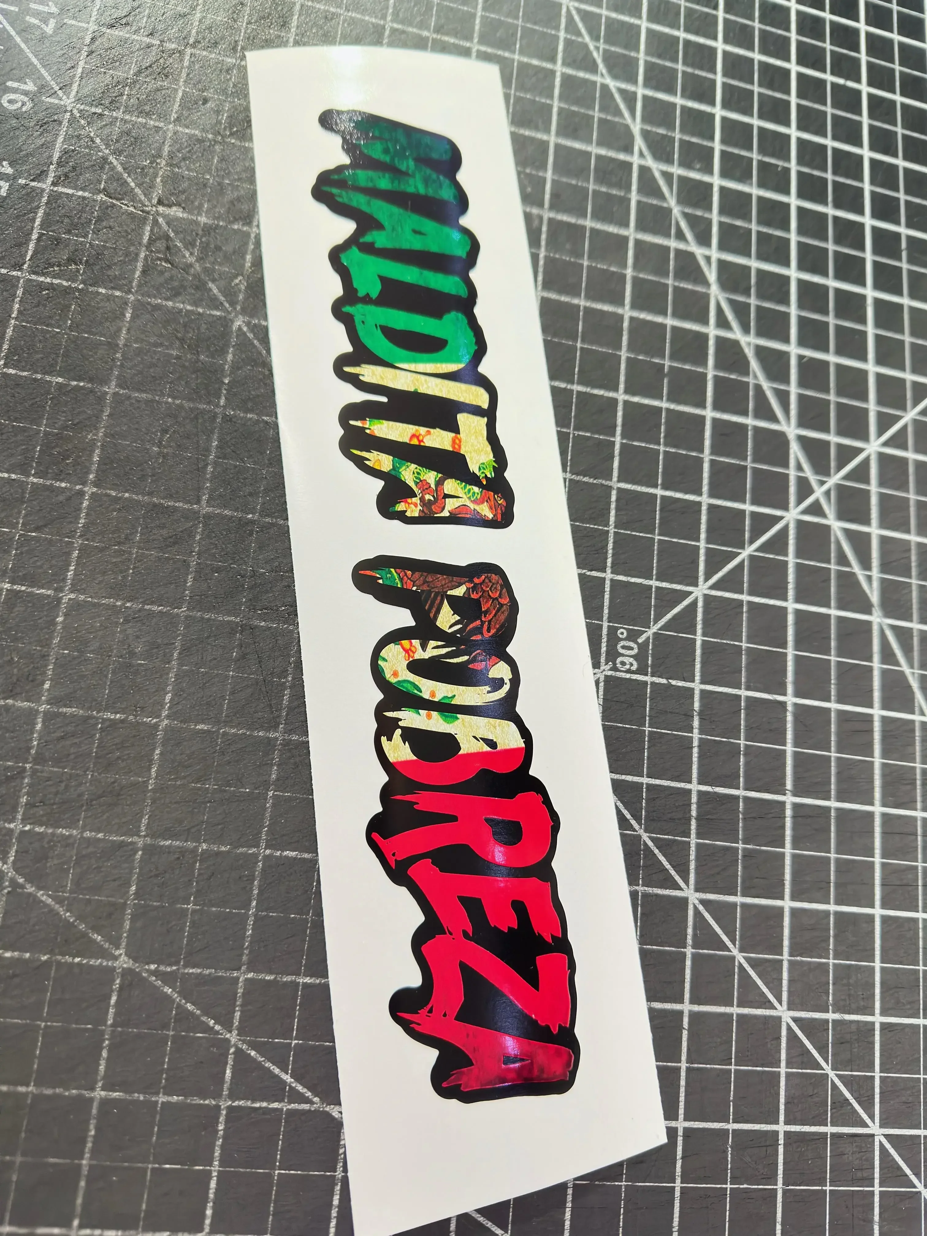 Maldita Pobreza 8x8x6 in Color Vinyl Car Sticker - Unique Phrase Design, Personalized Decorative Accessory for Cars, Vehicles