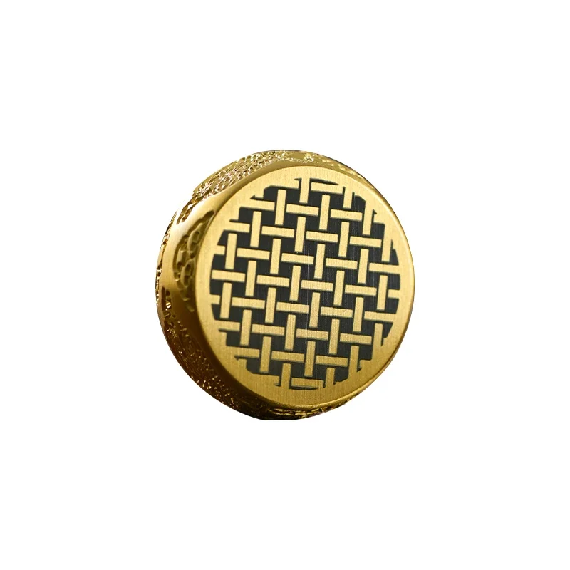 

Brass Circular Paperweight Chinese Style Calligraphy Painting Paperweight Vintage Brush Writing Paperweight Creative Design