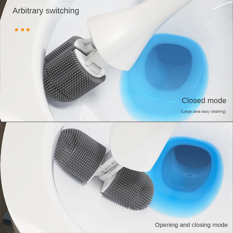 New Deep Cleaning Toilet Brush Set 90 Degrees Adjustable No Dead Angle Toilet Cleaning Brush Bathroom Accessories