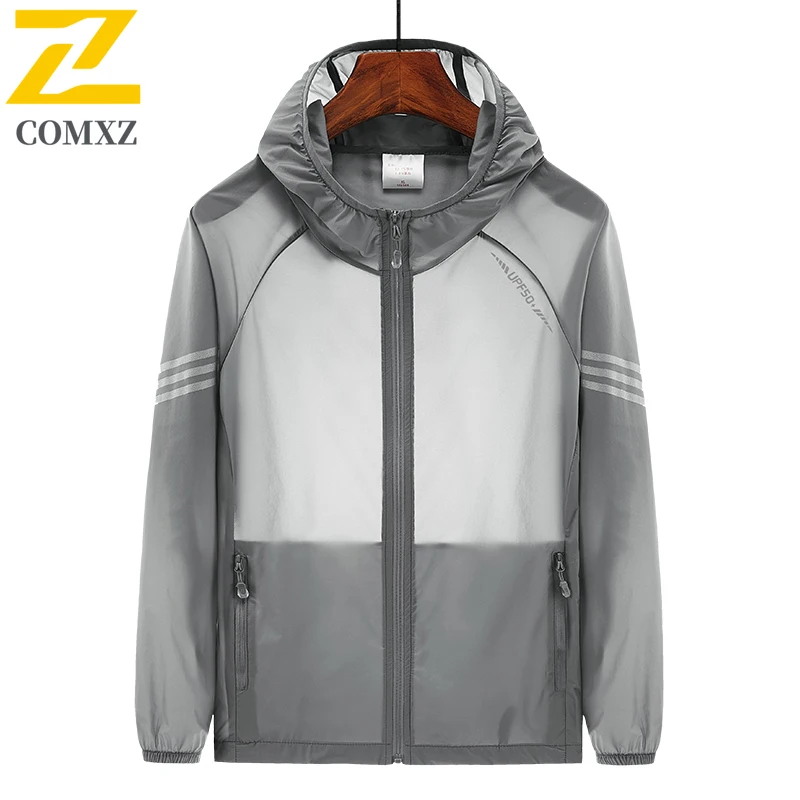 Summer Sunscreen Thin Jacket Men Hiking Fishing Bike Hooded Gym Sports Quick Dry Windbreaker Women Outdoor Ultra Light Skin Coat