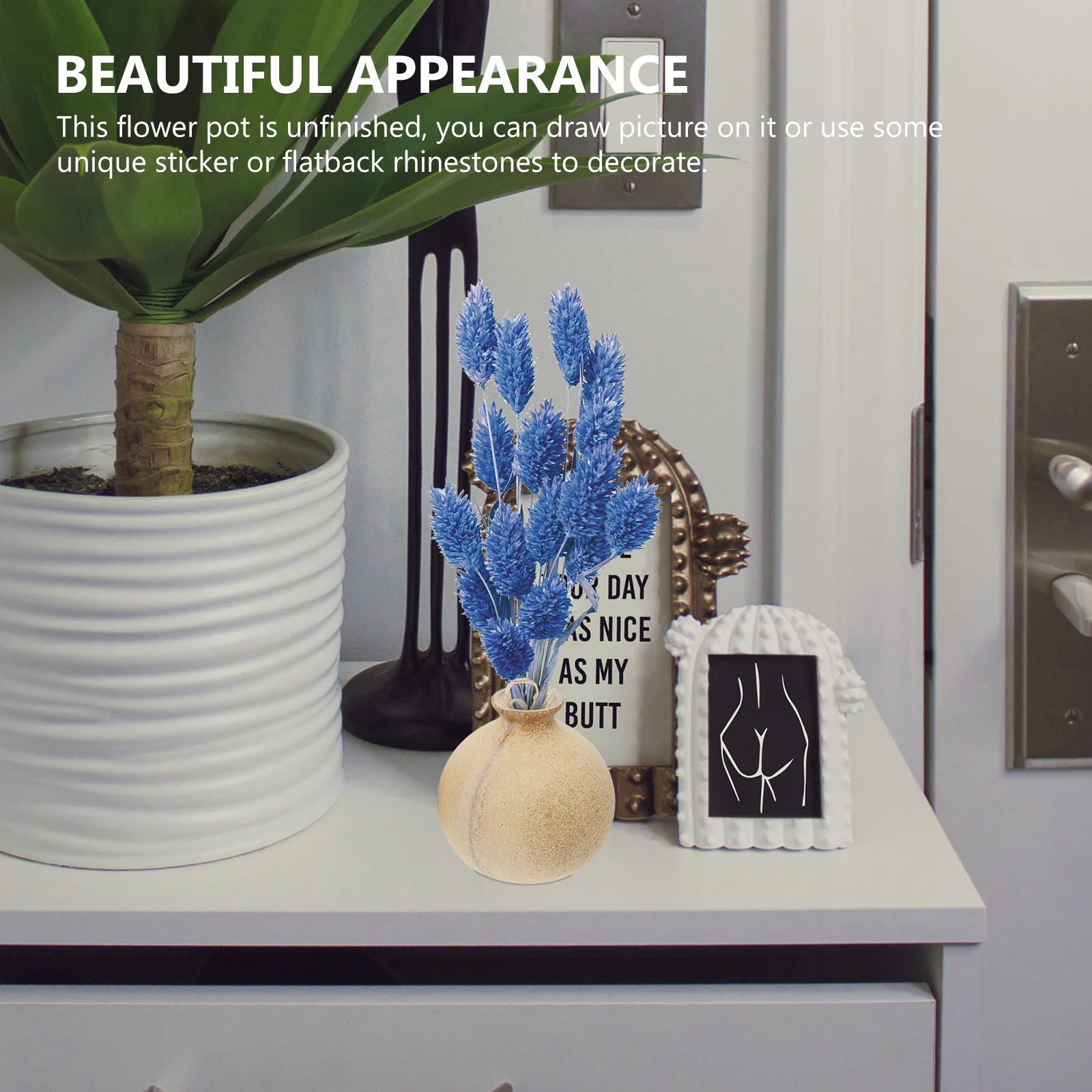 

3Pcs Wood Flower Vases DIY Blank Vase Home Desktop Vase Wood Material Flower Container for Craft Decoration DIY Crafts Material