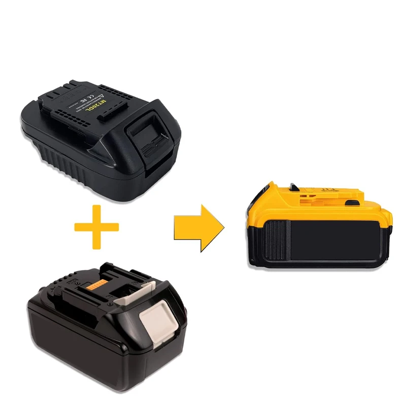 Mt20Dl Battery Adapter for Makita 18V Bl1830 Bl1860 Bl1815 Li-Ion Battery for Dewalt 18V 20V Dcb200 Li-Ion Battery Power tools