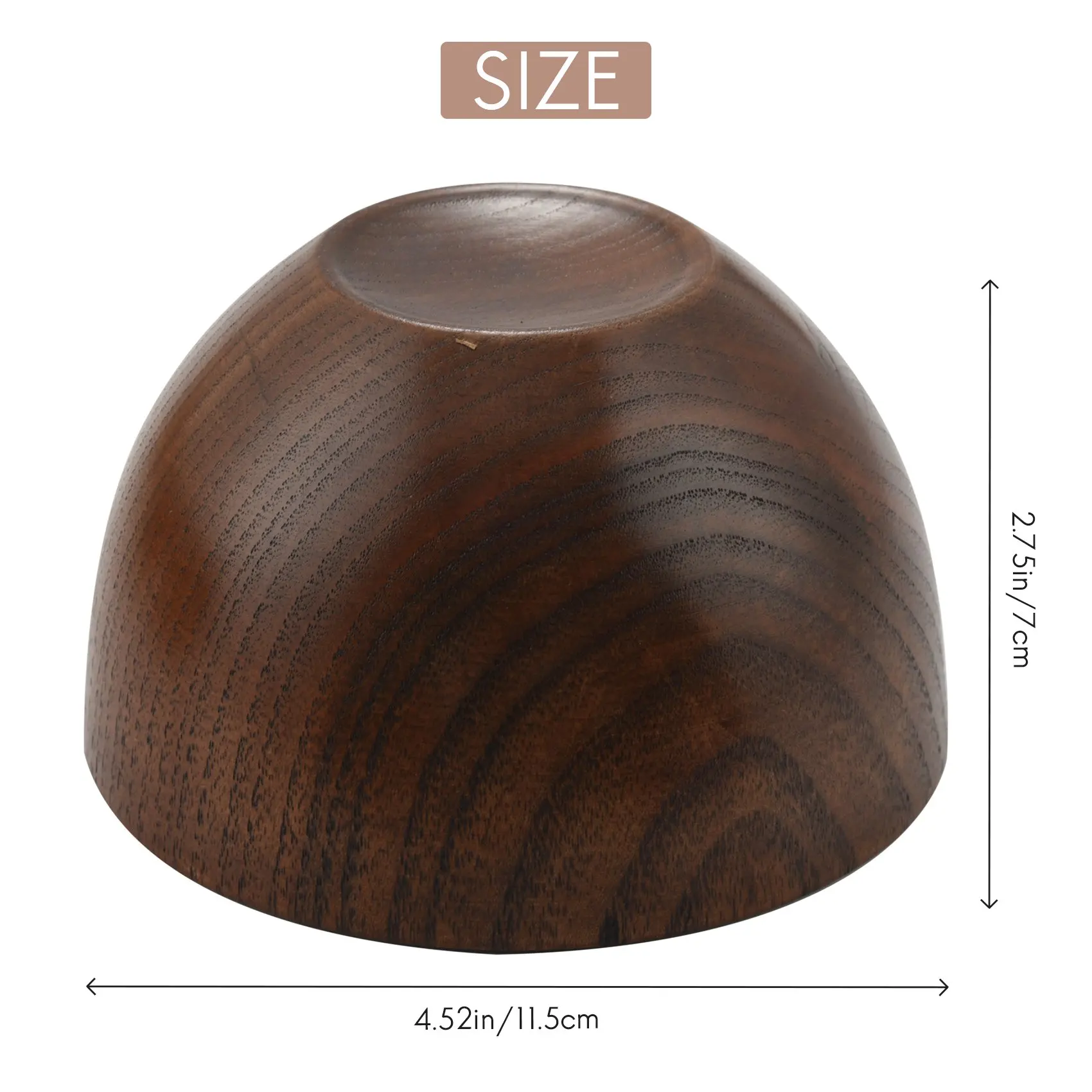 BUY A642Z4 Pcs and Simple Wooden Bottomless Wooden Bowl Practical Soup Bowl for Restaurants and Hotels