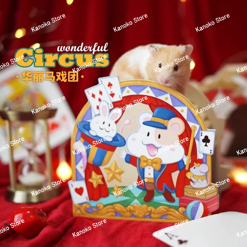 

NEW Circus Series Wooden Hamster House Small Animal Cage Landscaping Supplies Rat Accessories Hamsters Hideout