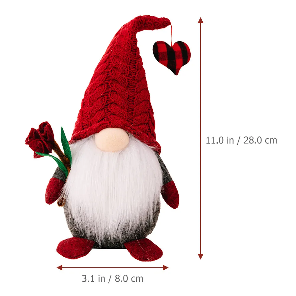 Valentines Gnome Nordic Style Swedish Gnome Table Ornament Desktop Decor Romantic Holiday Charm Valentines Gnomes