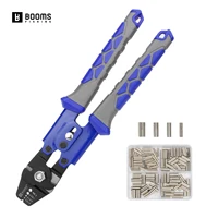 Booms Fishing XW40 alicates de prensado de pesca multifunción juego de herramientas mango antideslizante herramienta de prensado de pesca con Kits de mangas de engarzado