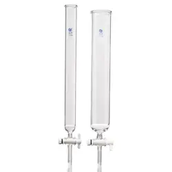 Laboratory Glass Open Type Glass Chromatography Column with Sand Core Filter Column Adsorption Column