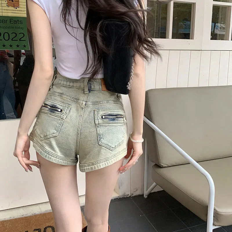 High Waist Denim Shorts Women Summer New Design Sensation Versatile Slimming Hot Pants Leisure Style Women Fashionable Shorts