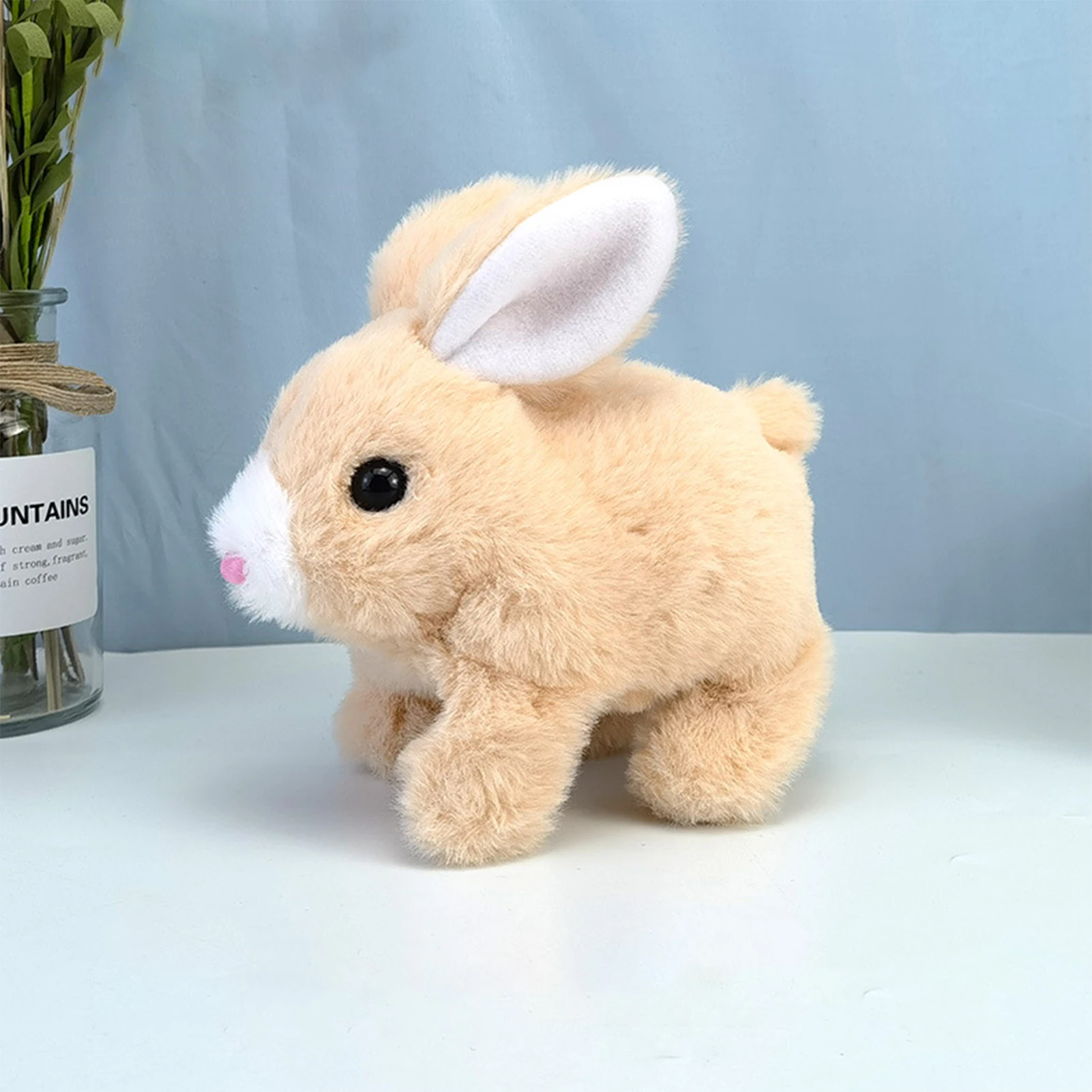 

Simulation Electric Plush Bunny Fluffy Walking Rabbit Educational Toys Gift for Christmas Birthday New Year