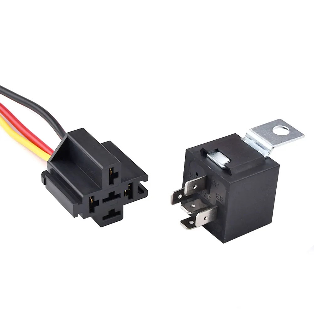1 Stück Auto-Relais 12V 24V 40A 4P 5-polig Wasserdichtes Automobil-Relais JD1912 JD1914 JD2912 JD2914 Auto-Relais mit Kabelbaum und Relaissockel – Detail 18