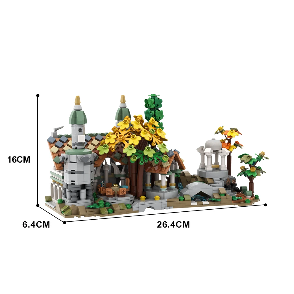 King Of Rings Castle Construction Set Building Blocks Bricks Retro Manor Compatible 10316 DIY for Adults Toys Gift Model Kit