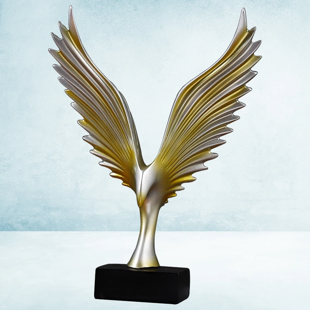 

1pc Dapeng Wings Resin Sculpture Hawk Tabletop Ornament Angel Statue Home Decor Car Lover Cafe Shop Decorative Figurine