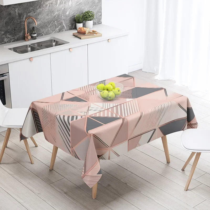 Home tablecloths dining decoration and rectangular table accessories waterproof cloth Anti-stain simple Modern abstract nordic