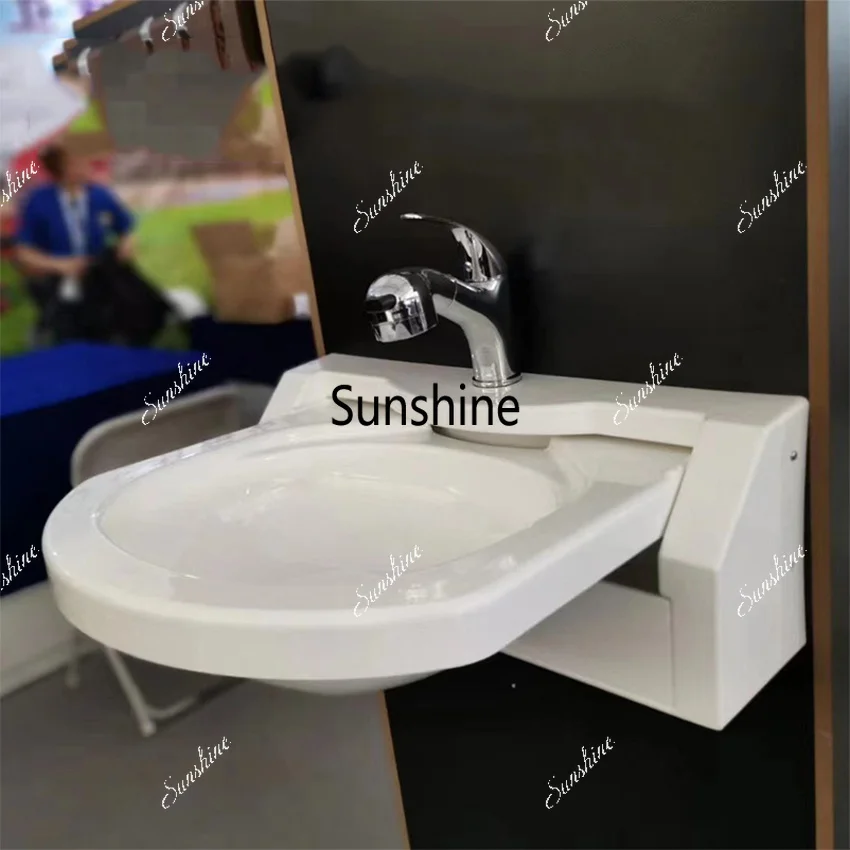New RV Acrylic Folding Sink With Faucet  Car Wash Basin Bathroom For Boat Caravan Motorhome Camper Camping Car Accessories