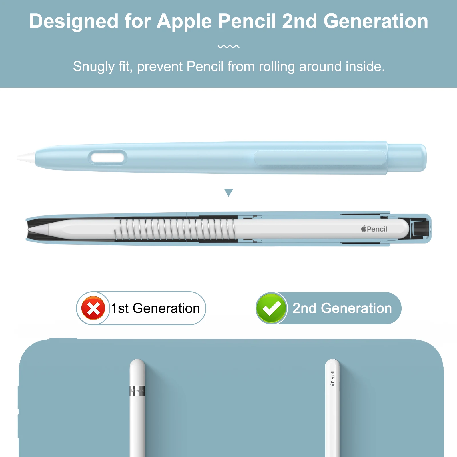 Giá Đỡ Dành Cho Apple Pencil 2nd Thế Hệ Có Thể Thu Vào Bảo Vệ Nắp Bút Chắc Chắn Kẹp Tay Bút Chì Nắp Cho iPad Air 5