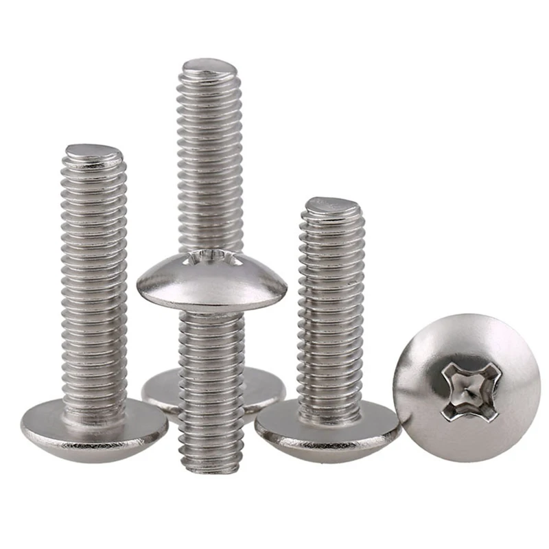 304 Stainless Steel Cross Flat Head Machine Screw TM Philips Round Head Screw M2 M3 M4 M5 M6 M8 20PCS