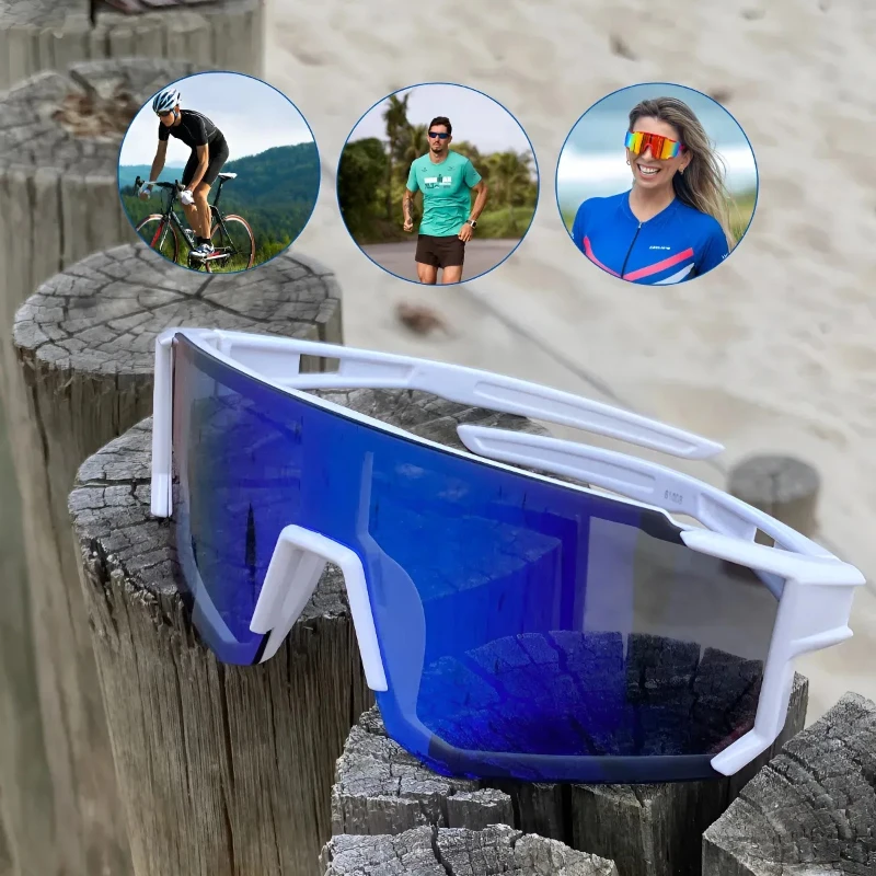 Sports Bike Cycling Mtb Speed Protection Uv 400 Sun Blue White