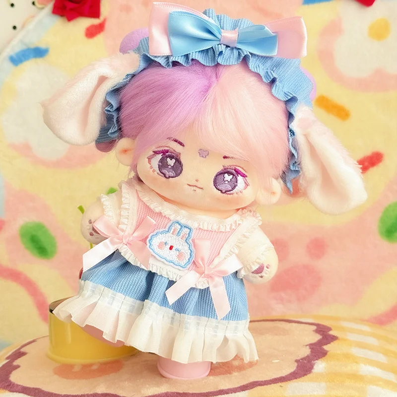 Bonita muñeca Idol de 20cm con ropa, muñecos de algodón de peluche Kawaii, juguete de peluche para niñas y niños, regalo de cumpleaños