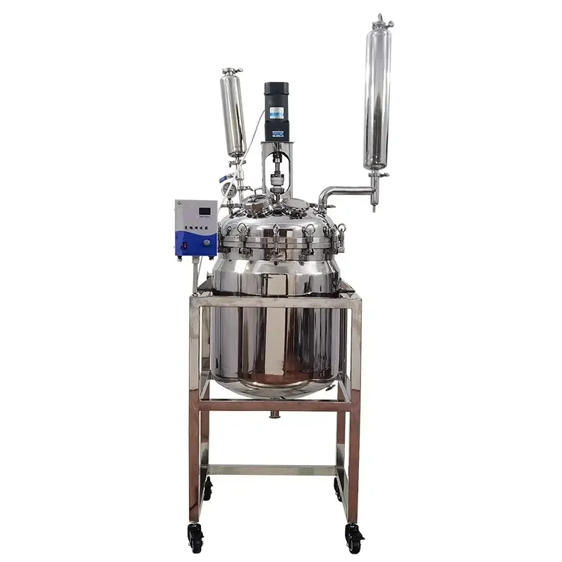 i 150L Explosion-Proof Automatic Stainless Steel Reactor High Pressure Industrial Jacketed Bioreactor Pump Motor Pressure