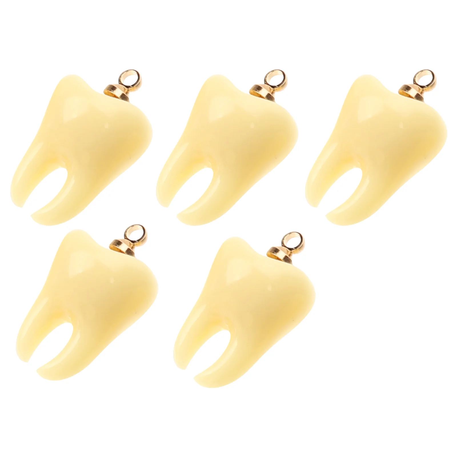 

5Pcs Teeth Pendant Accessories DIY Jewelry Making Charms Resin Crafts Bracelet Necklace Small Objects Hands Projects Unique