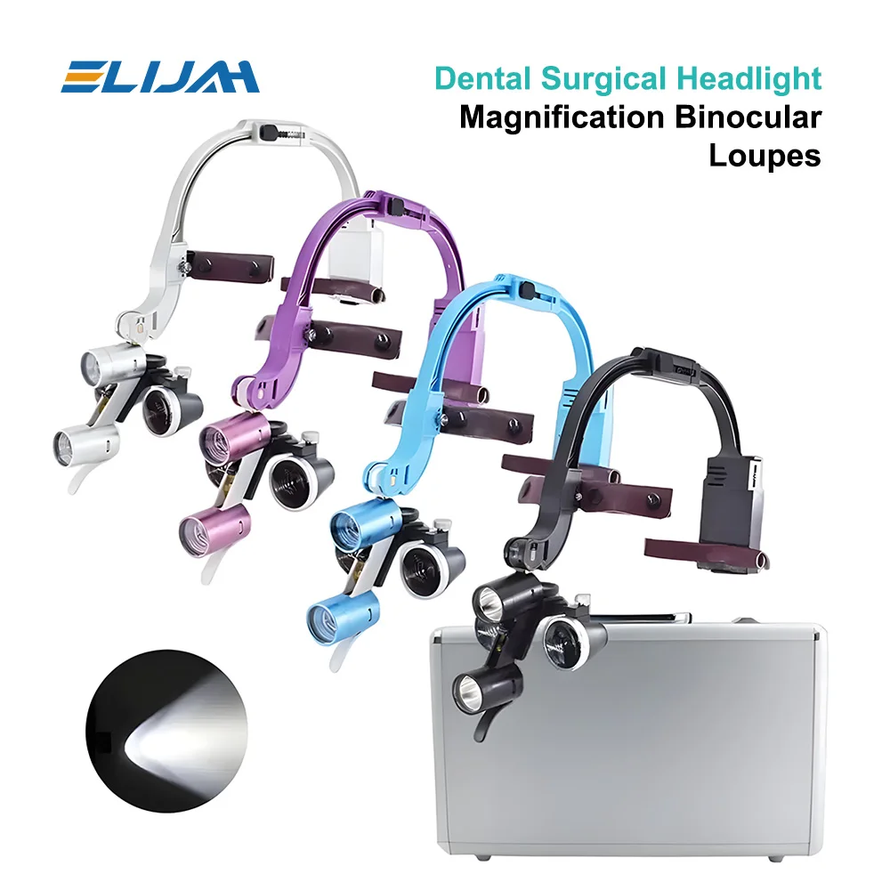 2.5/3.5X Binocular Dental Surgical Loupe Magnification Surgery LED Light With Headlight Dentist Medical Lamp Dentistry Tool