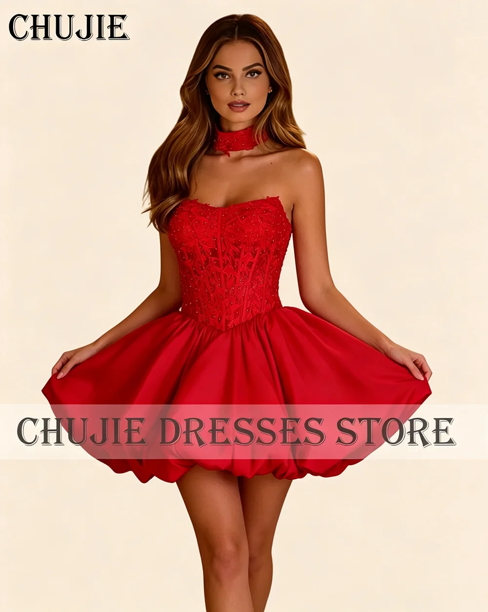 Red Appliques Mini Princess Birthday Gowns A Line Homecoming Dresses Cocktail Dresses For Women vestidos graduación Customized