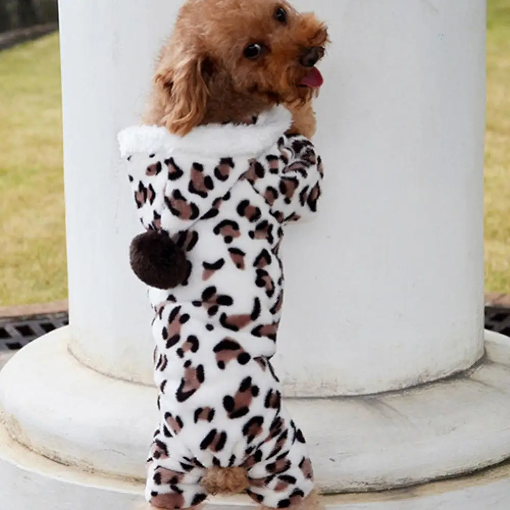 Puppy Hoodie  Stylish Leopard Printed Hoodie Small Dogs Puppy Clothes  Unisex Dog Hoodie