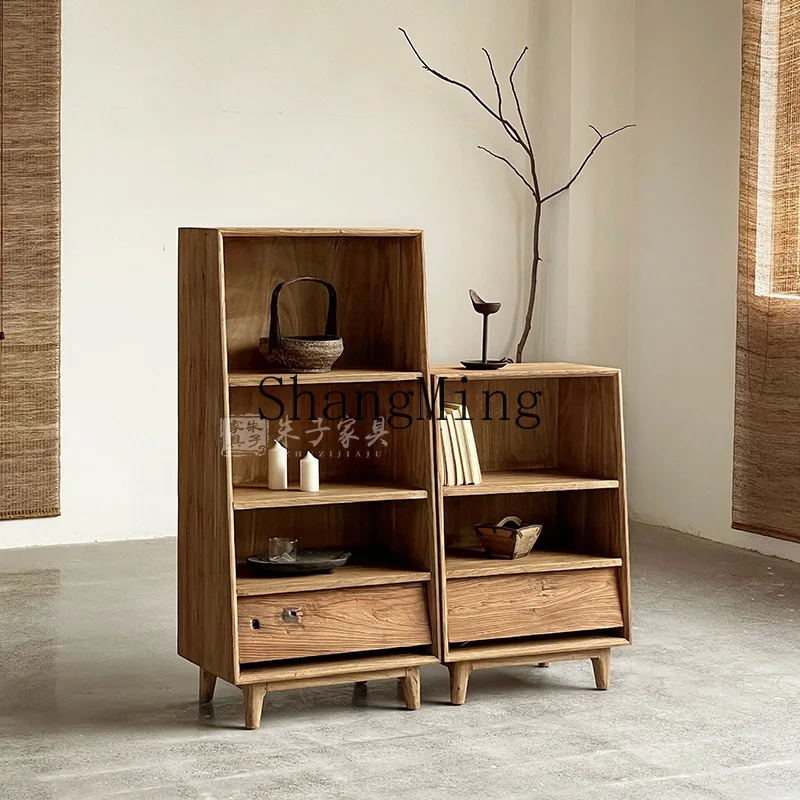 

ZYY solid wood living room side cabinet B & B high and low locker combination simple sofa side cabinet home