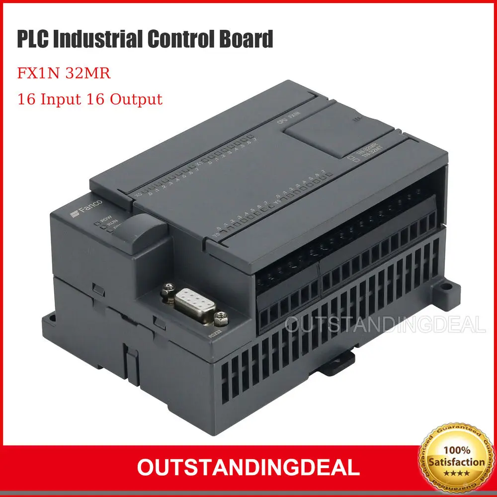 

PLC Industrial Control Board FX1N 32MR DC24V 6W 16 Input 16 Output Support HMI #