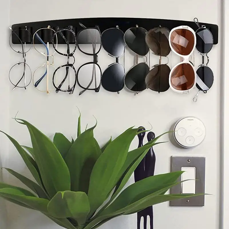 Glasses Storage Organizer Wall Sunglasses Display Stand Space Saving Sunglasses Holder Eye Glasses Organizer for Doors