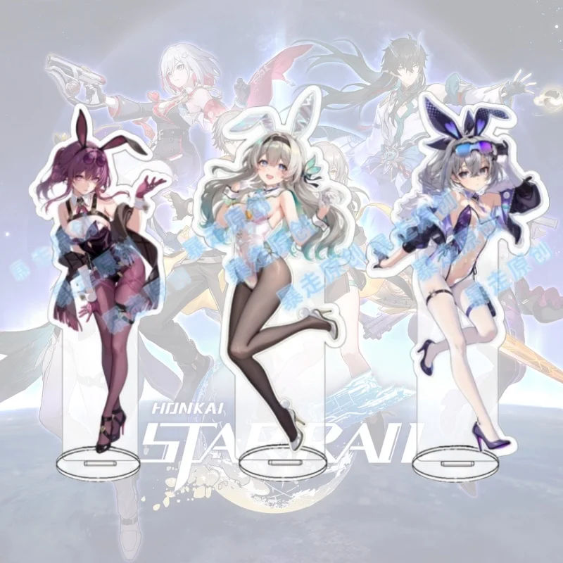 Spiel Honkai: Star Rail Anime Kafka Firefly Silver Wolf Acryl-Figur-Ständer Cartoon-Schlüsselanhänger Sammlerzubehör 15cm