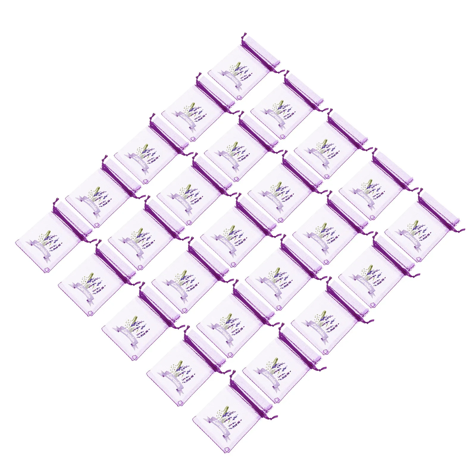 20Pcs Lavender Sachet Bags Drawstring Mesh Pouch Breathable Storage for Lavender Petals Jewelry Drawer Wardrobe
