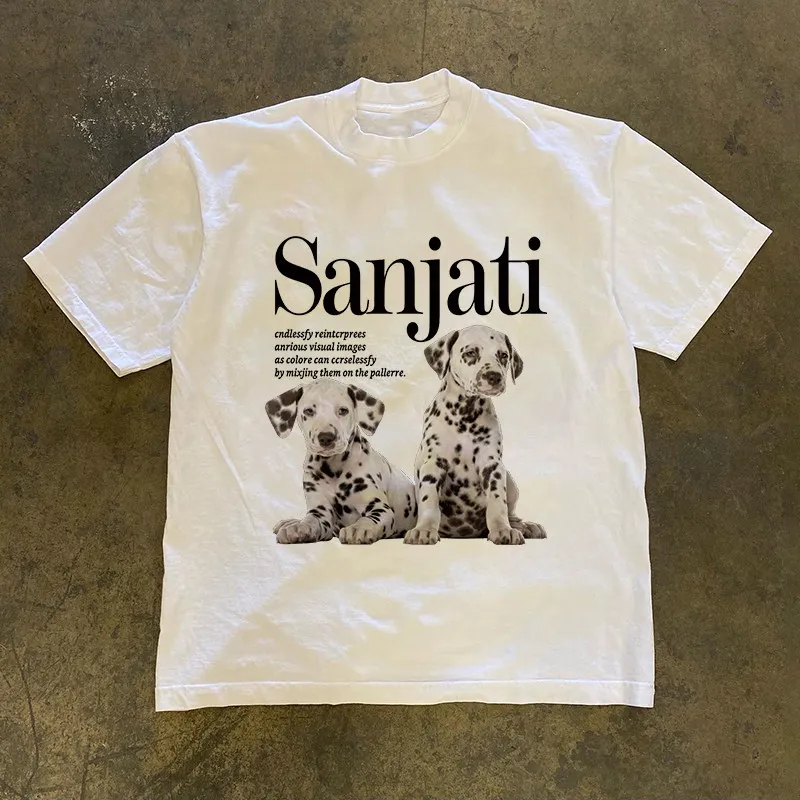 Double Thread Pure Cotton 3A260g Loose Fit Short Sleeve T-Shirt Unisex American Retro Style Breathable Summer Top for Couples