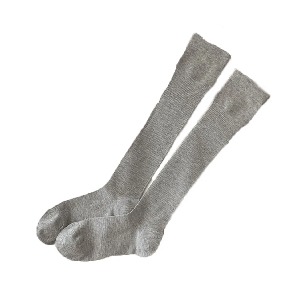 

Fashion Thin Knee High Stockings Solid Color Simple JK Calf Long Socks Harajuku Hosiery Mid-tube Stocking Women Spring Summer