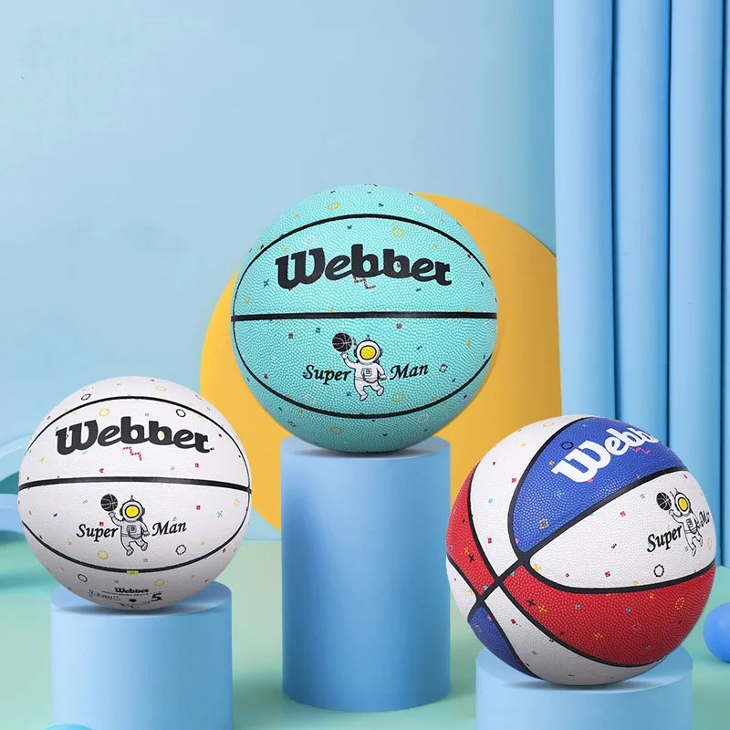 Youths Size 5 Basketball PU Wear-resistant High Rebound Street Ball Adolescent Indoor Outdoor Team Training Game Basketball