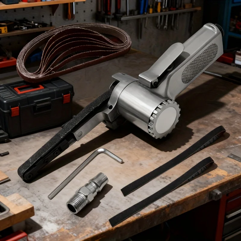 

Pneumatic Angle Grinding Machine, Air Belt Sander, Air Compressor Sanding Pneumatic Tool, 10mm