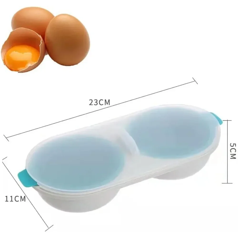 For Microwave Poached Eggs, Microwave Poached Egg Template with Lid (dishwasher), Black