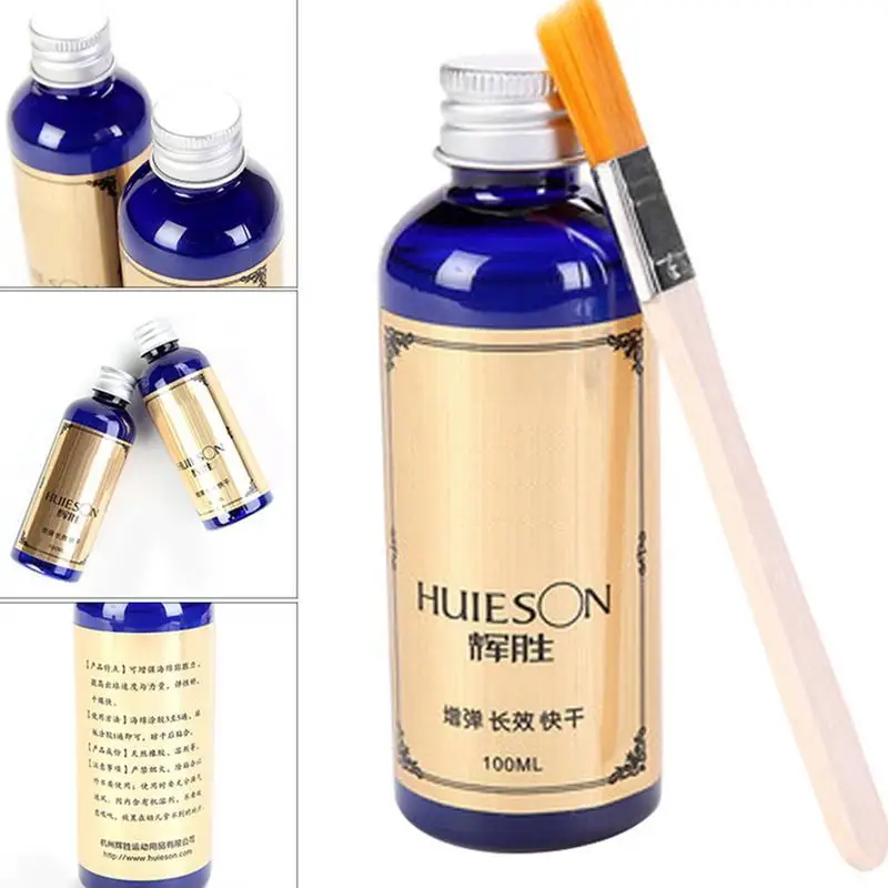 100ml Ping-Pong Rubber Glue Table Tennis Glue Paddle Adhesive Long-lasting Liquid Rubber Adhesive with Brush for Sponge Mat