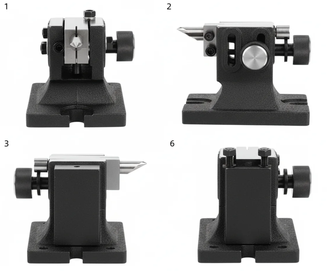 High Precision TS-1 Indexing Head & Tailstock for HV4 HV5 HV6 Milling Machine | 90-105mm Center Height Turntable