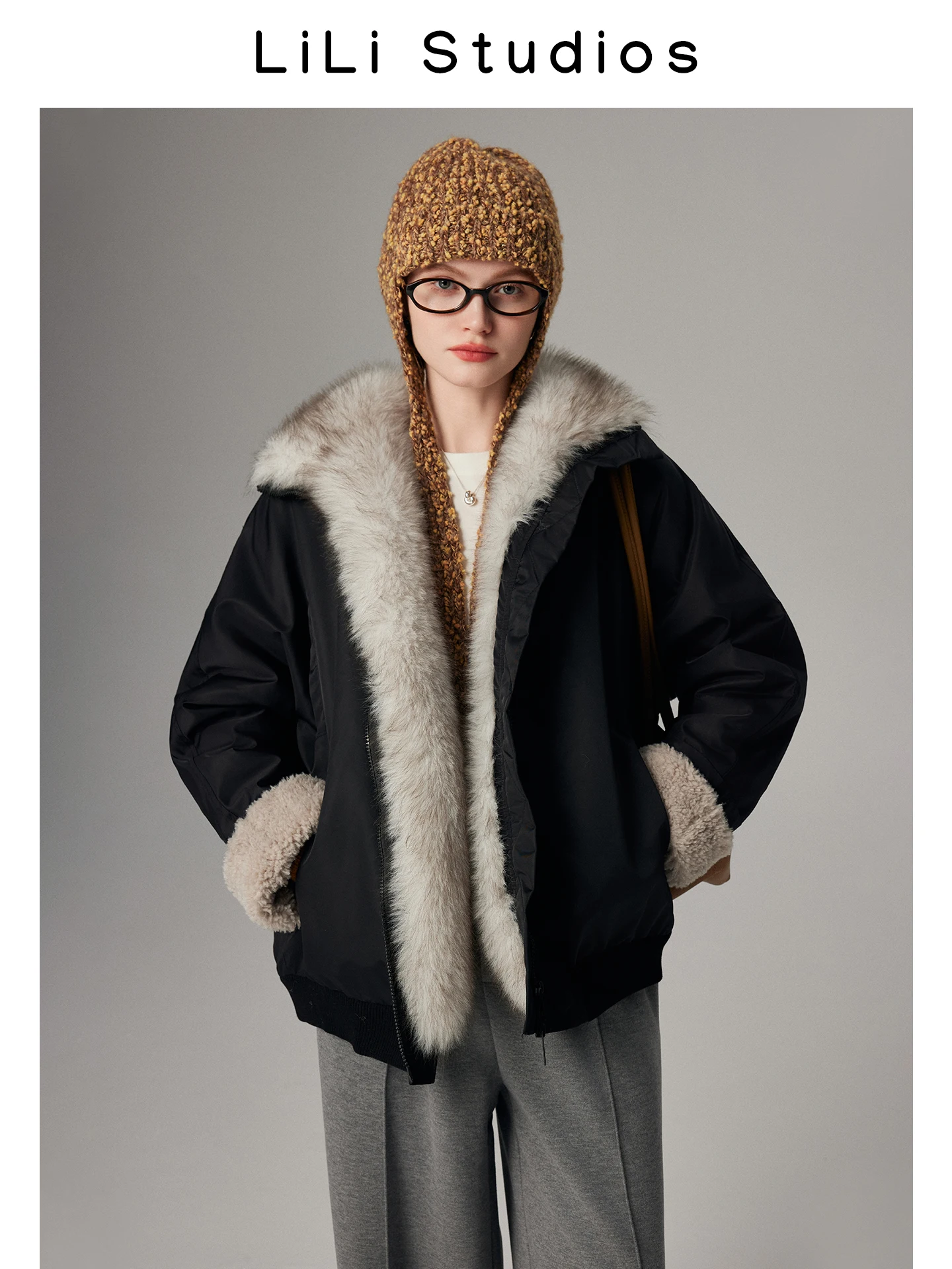 

Parka Fur Coat Women's Thiened Young Sle Faionable Silhouette Winter Outerwear Long Sve Zipper Closure No Hat Included