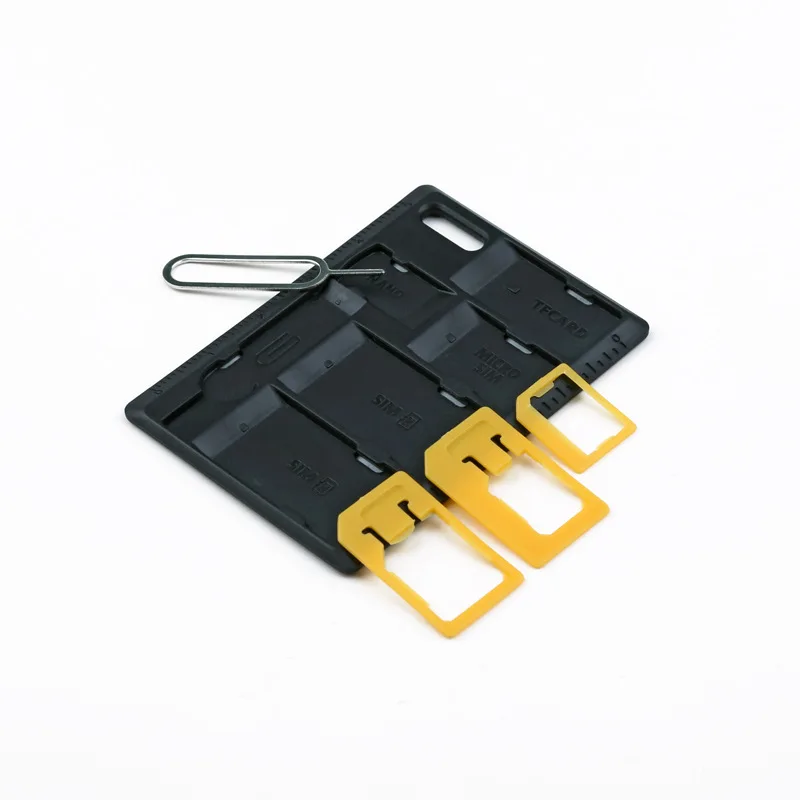 Universal 4 in 1 SIM Card Adapter Storage Case Kits For Nano Micro Standard SIM Card Memory Card Holder Reader Cover