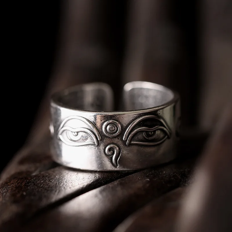 

Vintage Handcrafted Electroplated Wire Wrap Ring for Men with Adjustable Open End, Ins Style and Gothic Design