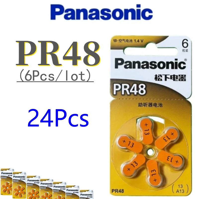 24 قطعة باناسونيك الأصلي A10/A13/A312/PR41/PR48/PR70/PR536/PR44 السمع الزنك بطارية الهواء #5