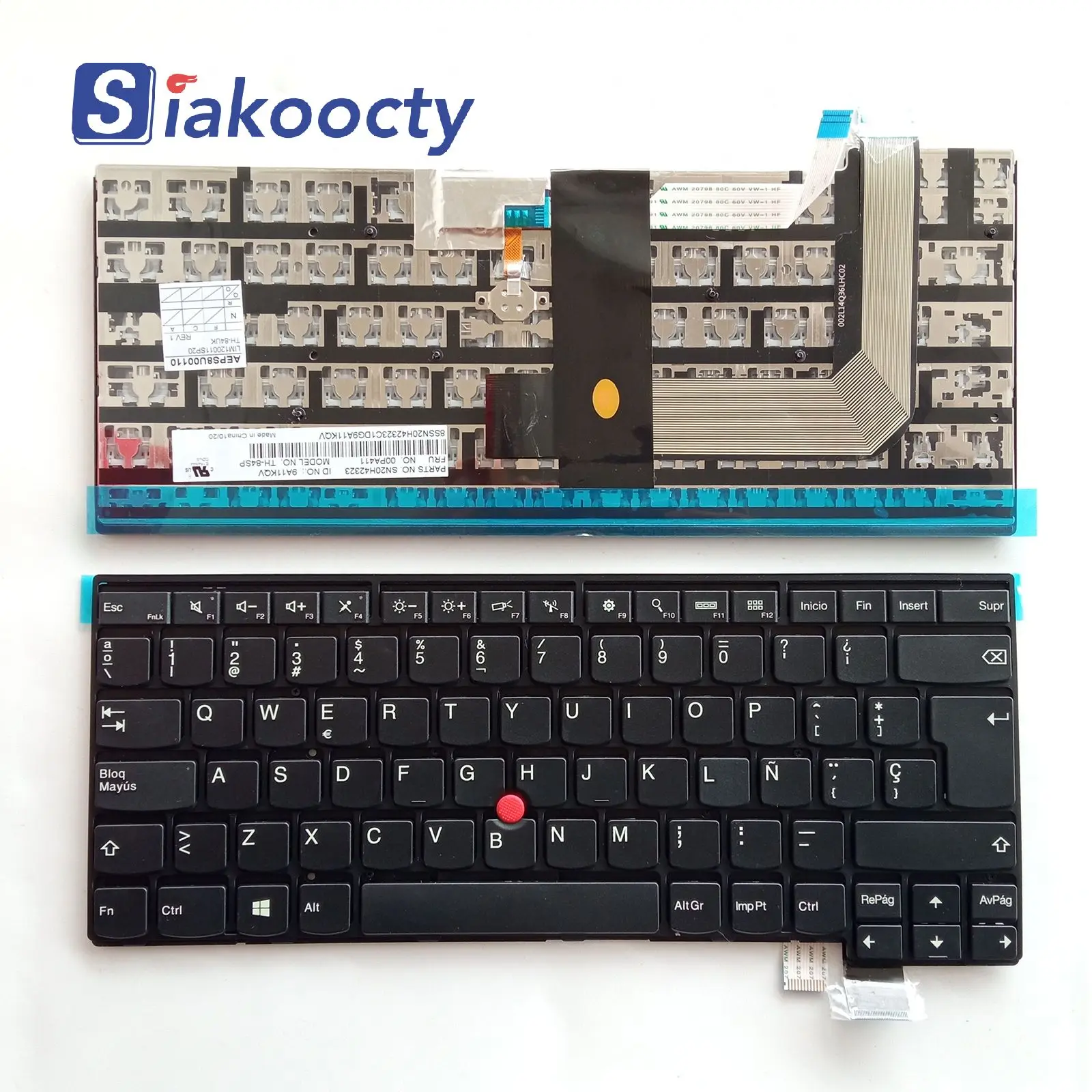 

Quality higher laptop keyboard for Lenovo Thinkpad T460P (Type 20FW 20FX) T470P (20J6 20J7) Teclado SP black